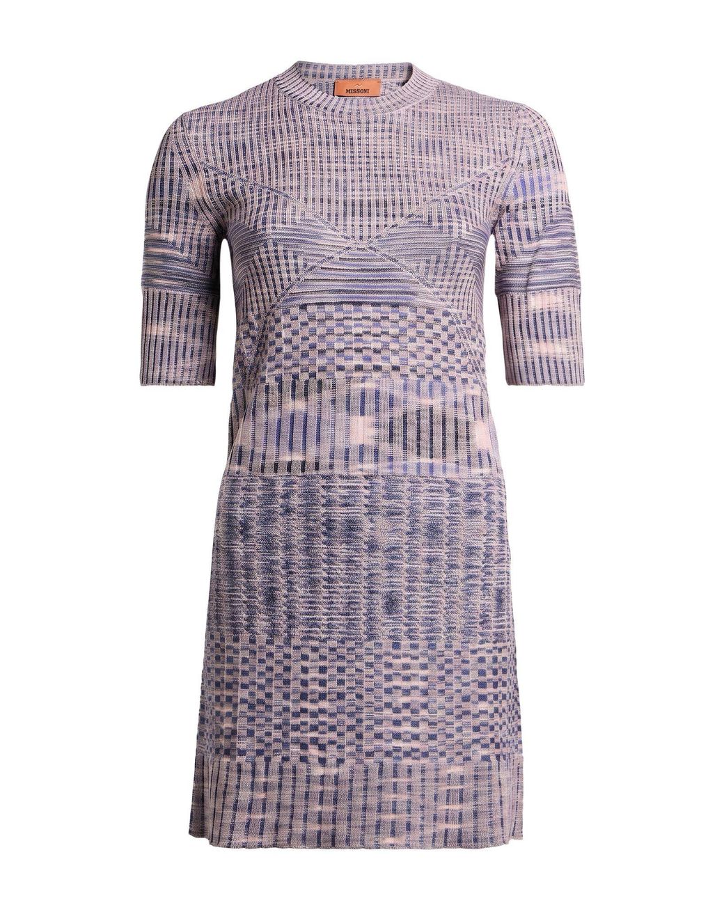 Missoni Purple Mini Dress Wool