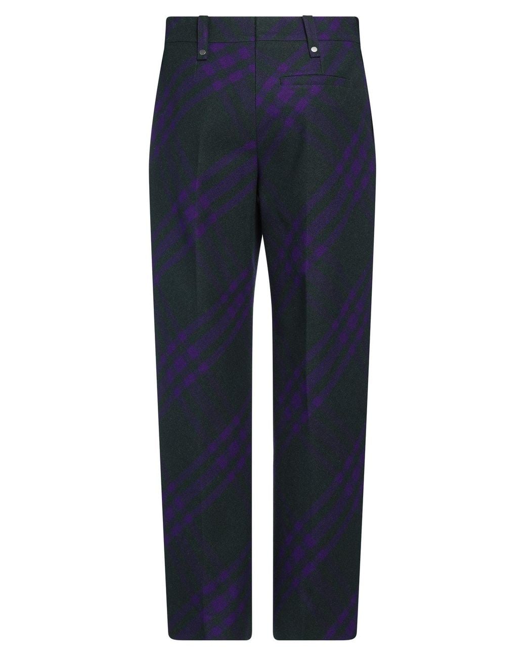 Burberry Blue Pants Virgin Wool for men
