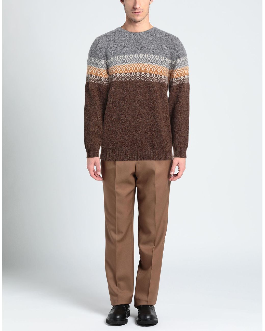 Pullover di Irish Crone in Brown da Uomo