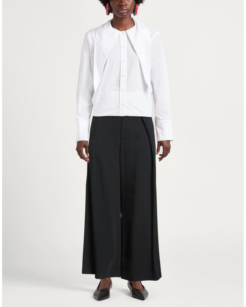 MM6 by Maison Margiela Black Pants Polyamide, Viscose