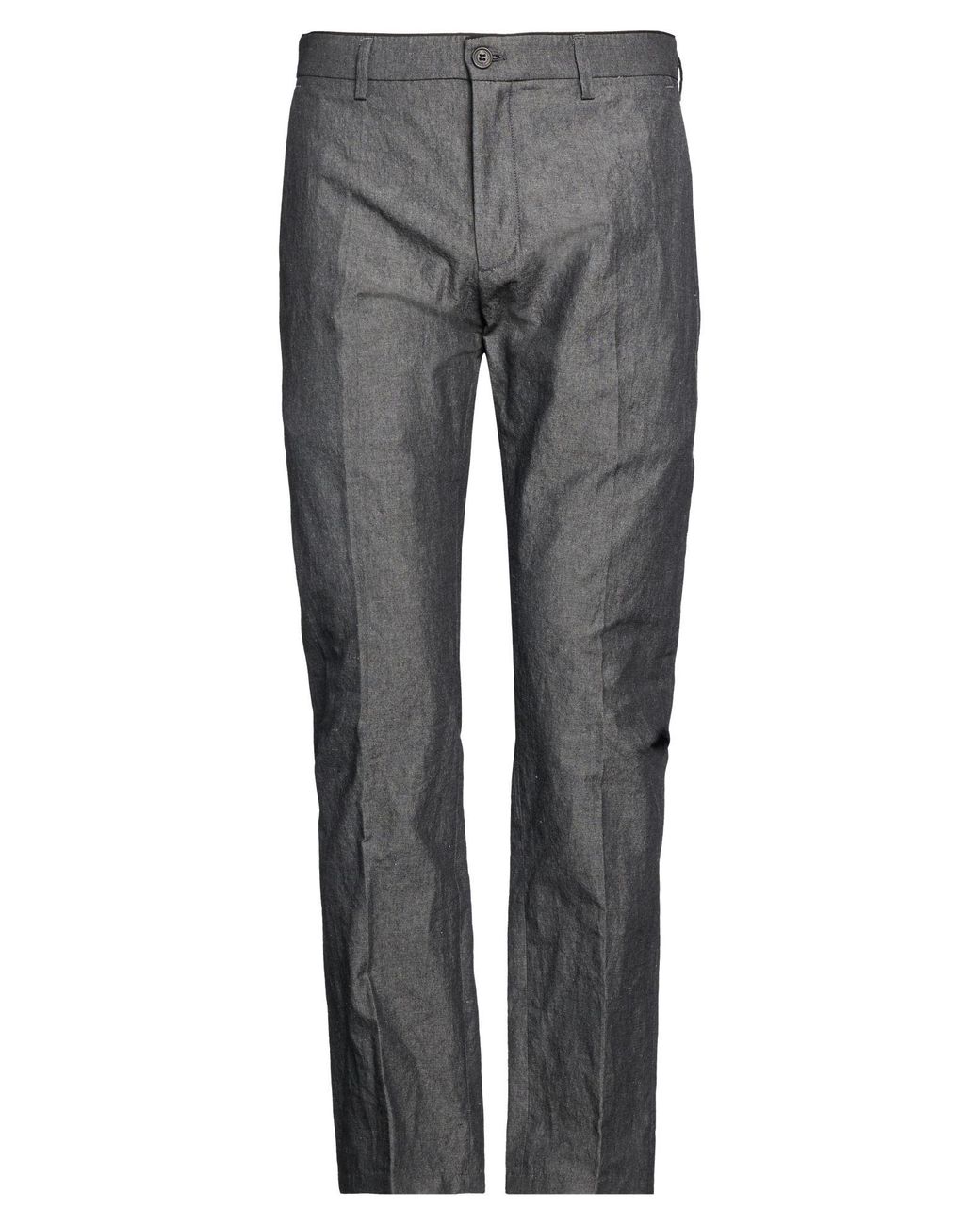 Department 5 Gray Pants Recycled Cotton, Recycled Polyester, Linen, Polyester for men