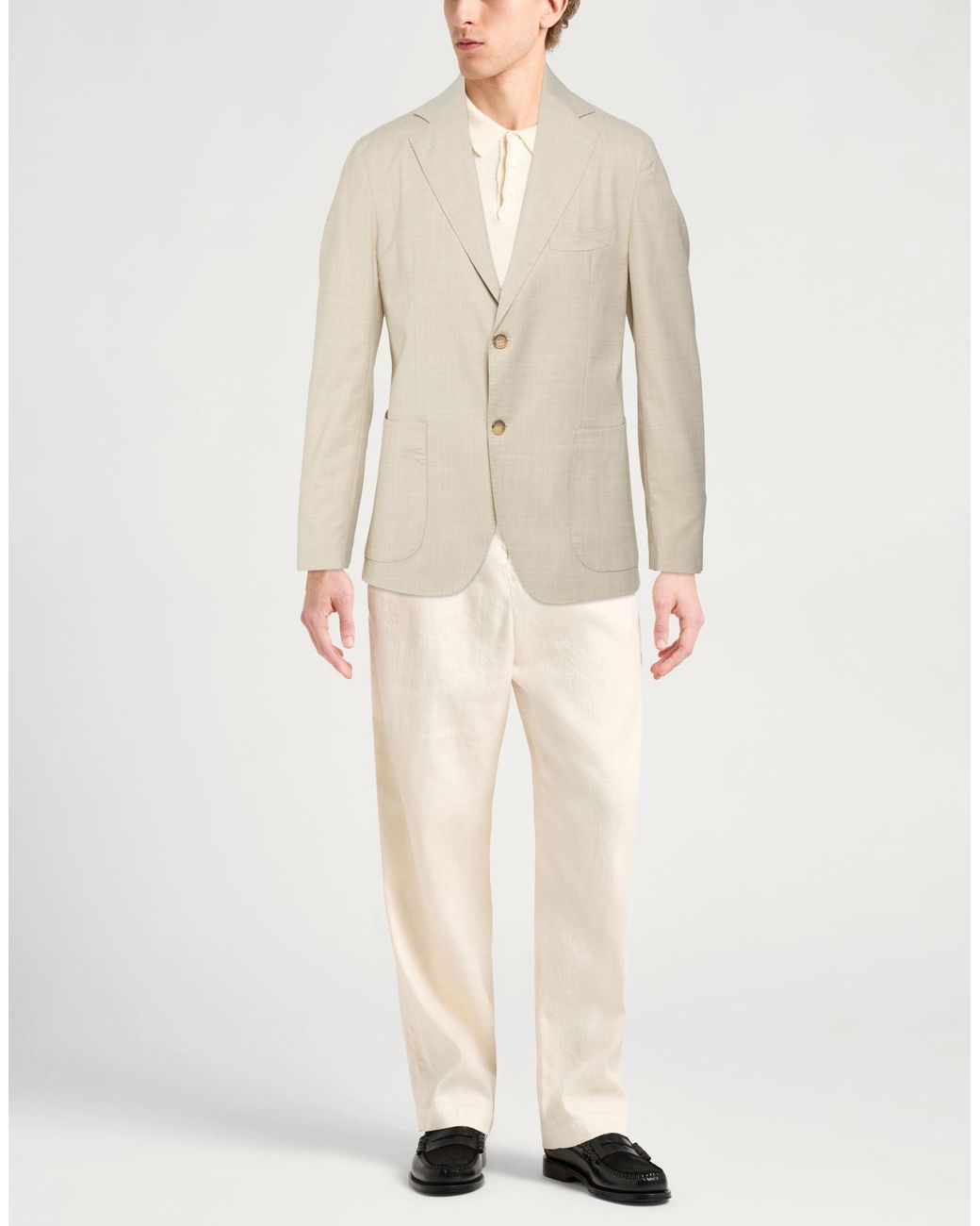 Massimo Rebecchi Natural Blazer Polyester, Viscose, Wool, Elastane for men