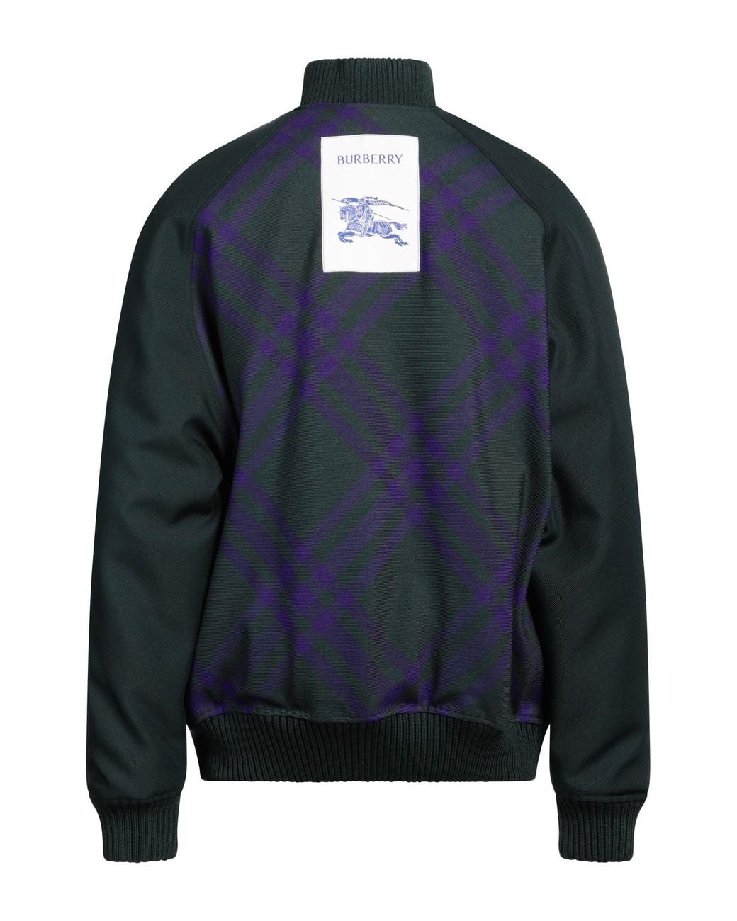 Burberry Blue Wool Bomber Jacket for men