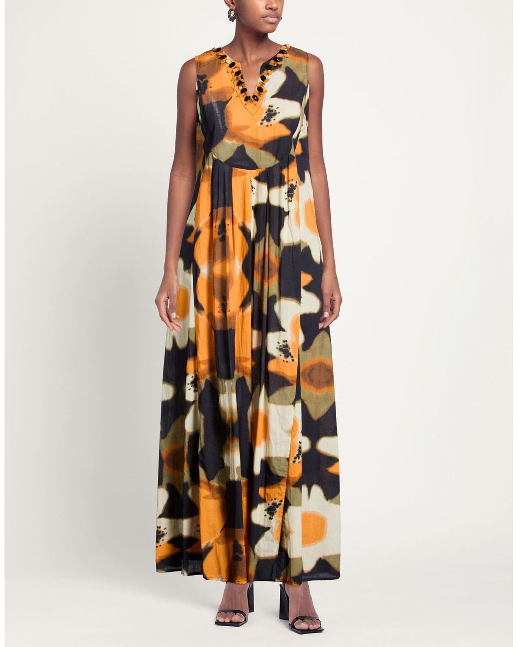CONNOR & BLAKE Metallic Maxi Dress Cotton