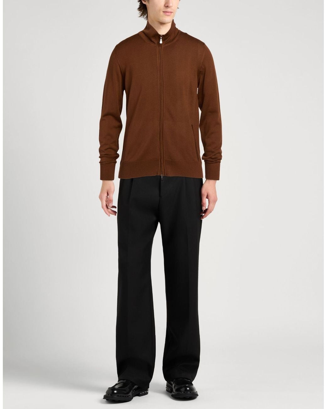 Alpha Studio Strickjacke in Brown für Herren