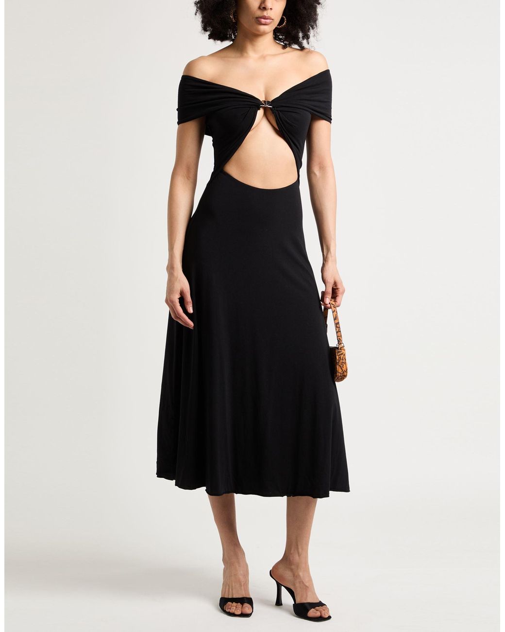 ROTATE BIRGER CHRISTENSEN Black Midi Dress