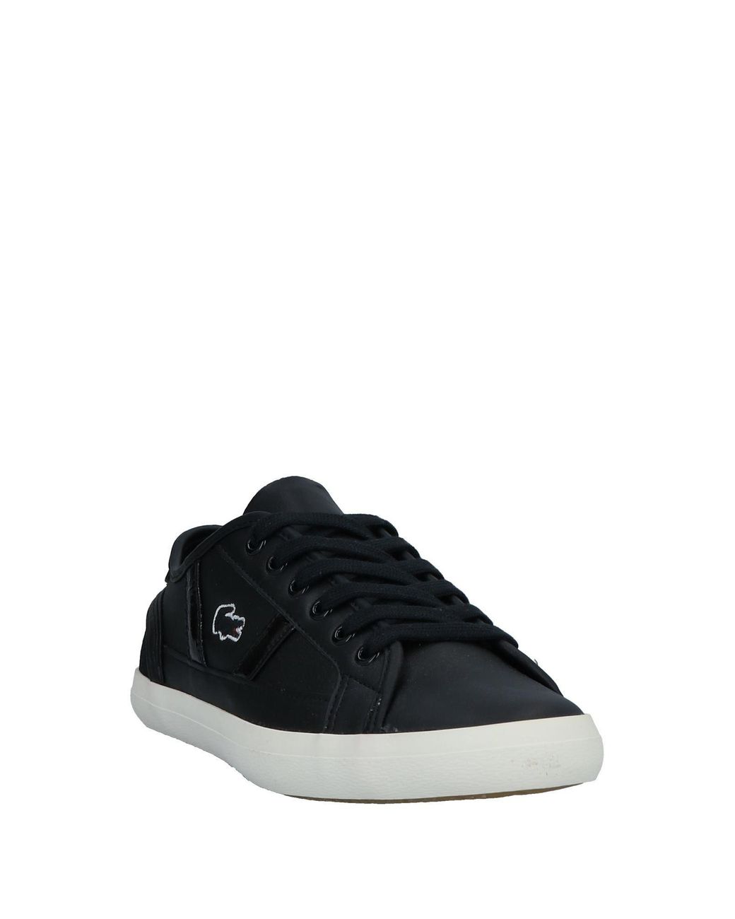 Lacoste Leather Trainers in Black - Lyst