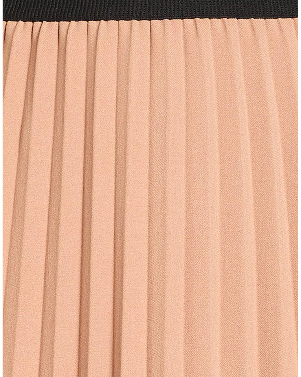 iBlues Natural Camel Mini Skirt Polyester, Viscose, Elastane