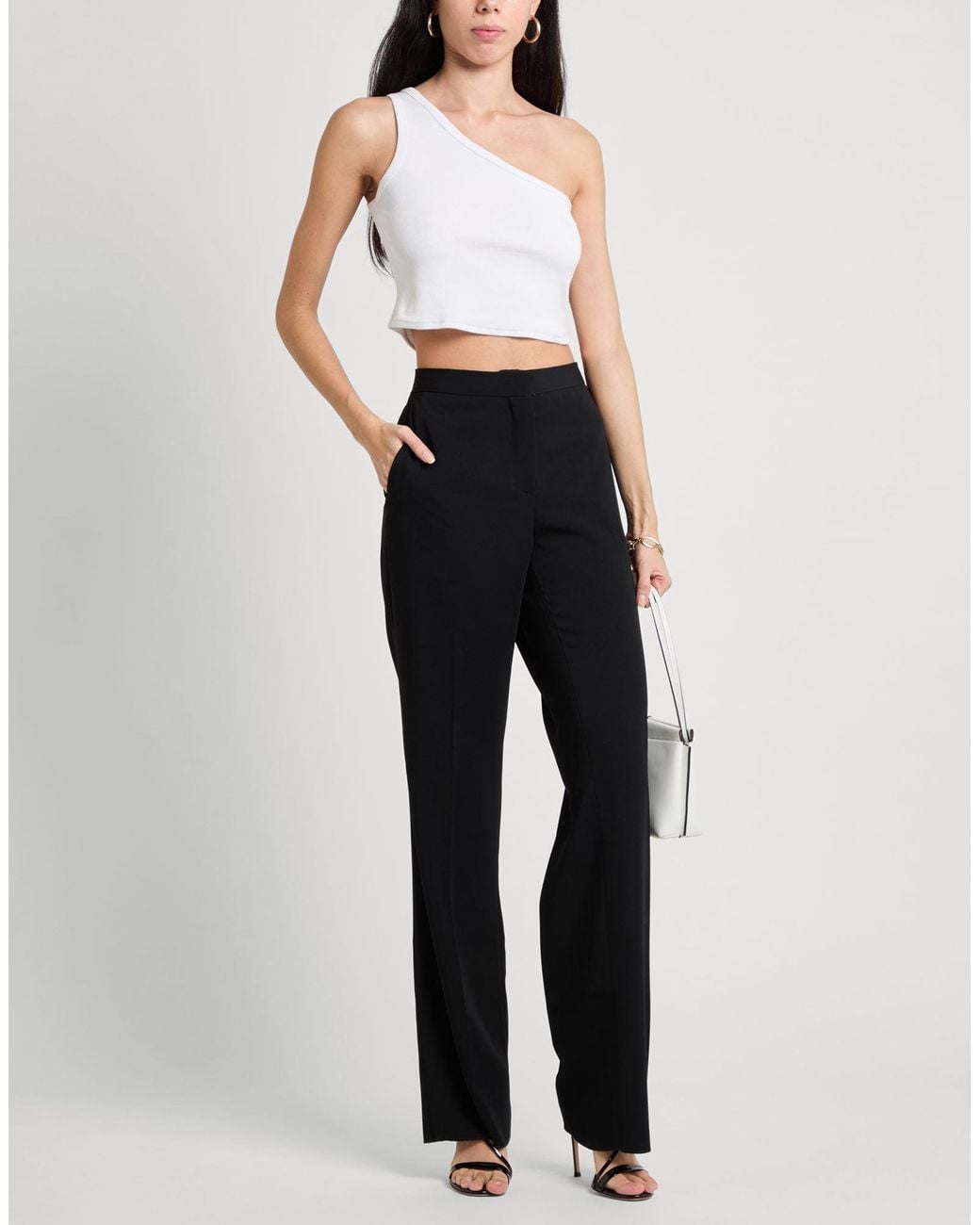 Brian Dales Black Pants Polyester, Elastane