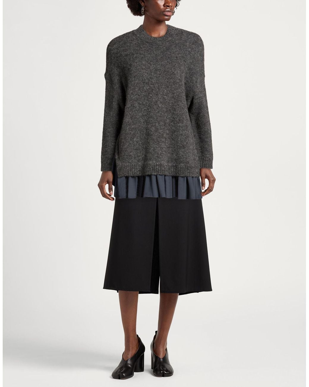 MEIMEIJ Gray Sweater Acrylic, Alpaca Wool, Polyamide, Wool, Polyester