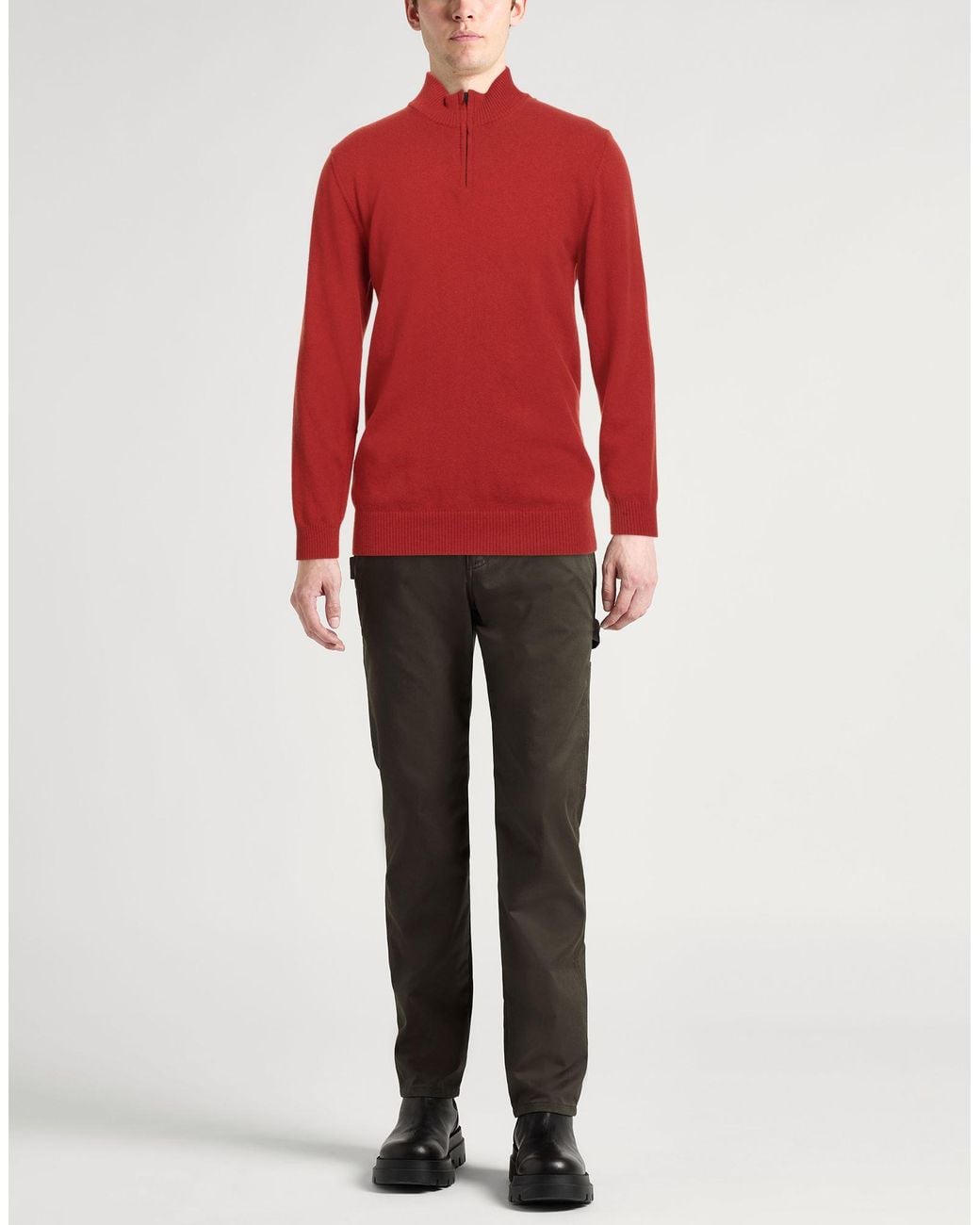 Daniele Fiesoli Red Turtleneck for men