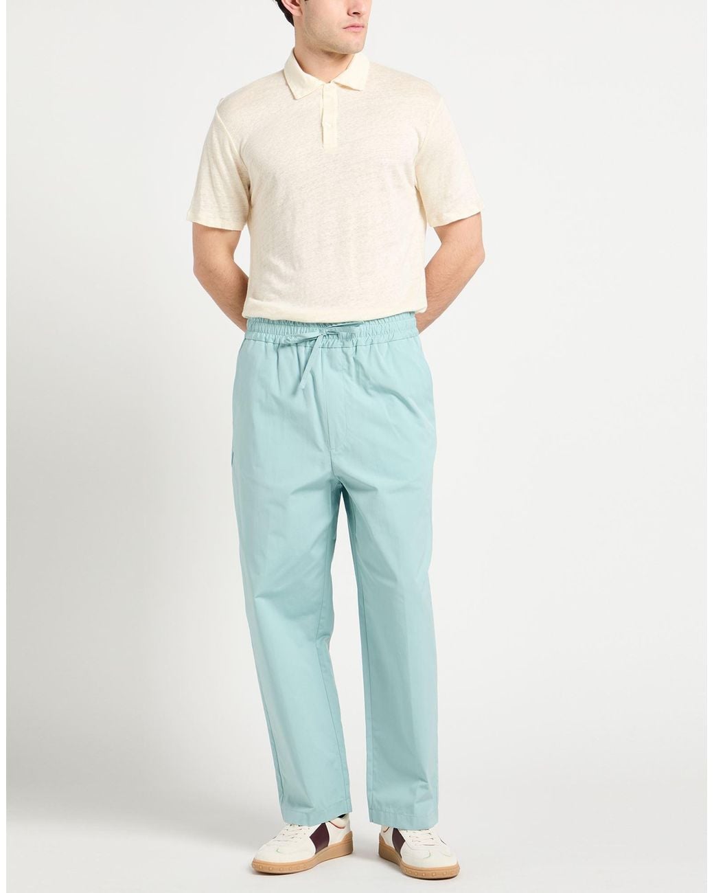Frescobol Carioca White Polo Shirt Linen for men
