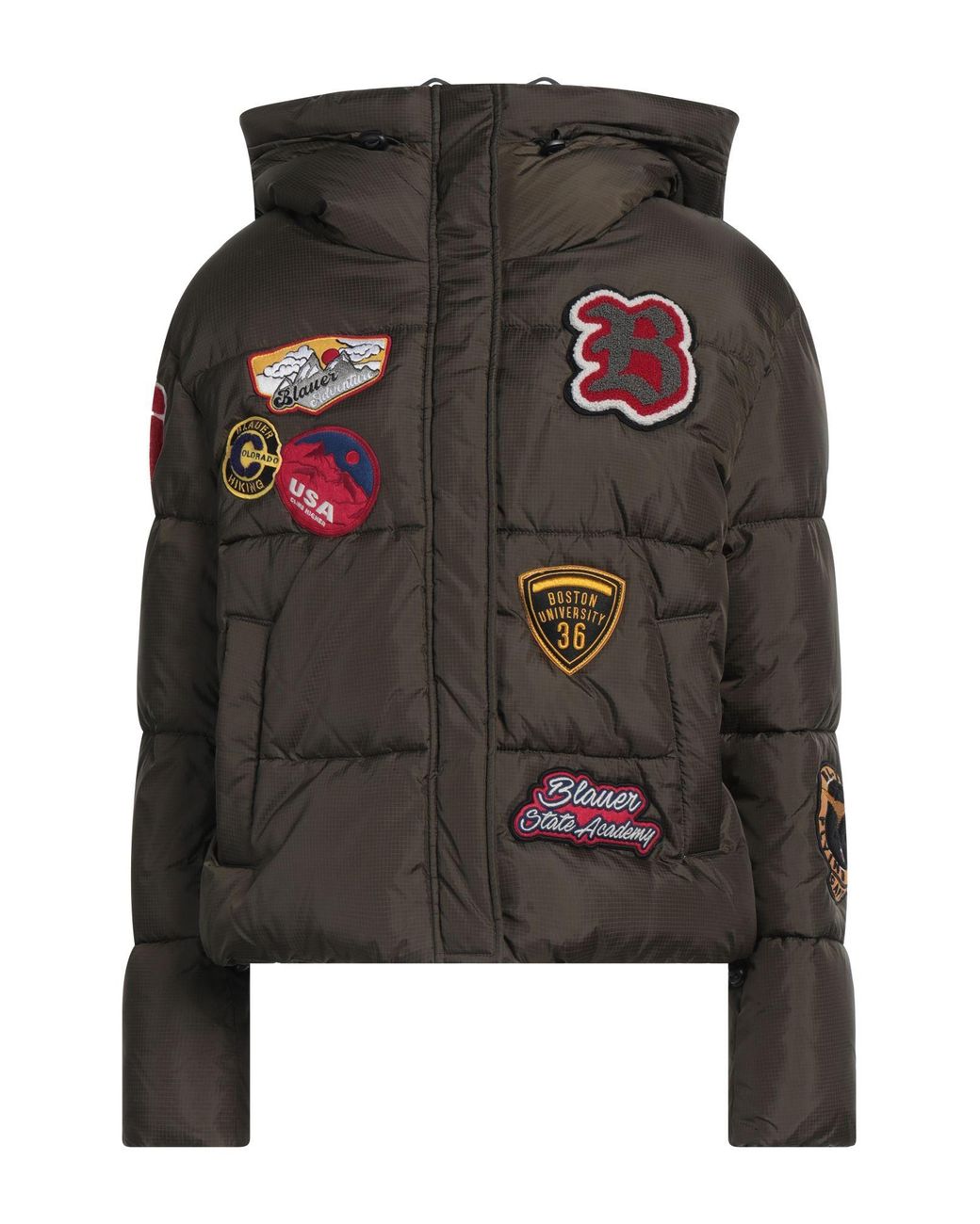 Blauer Multicolor Puffer