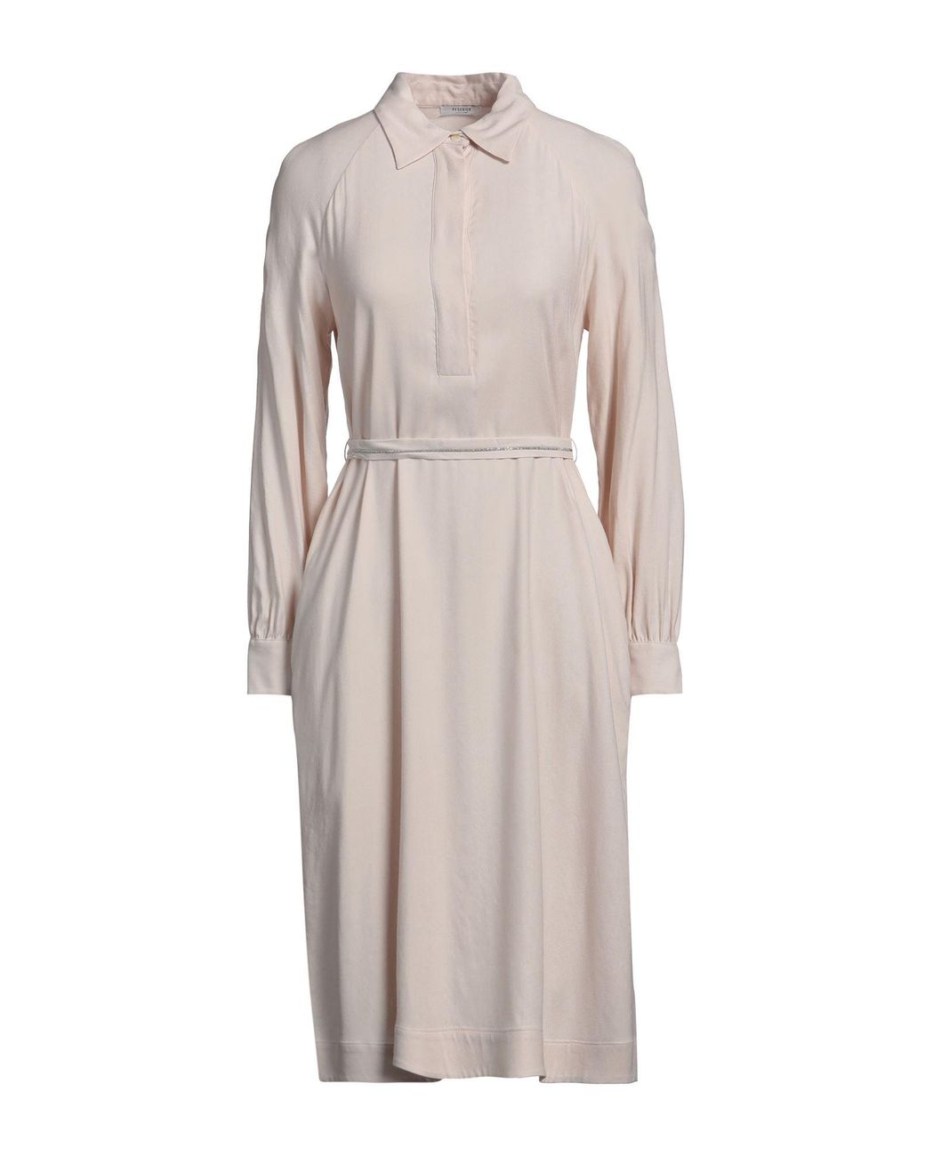 Peserico White Midi Dress Viscose, Wool, Elastane