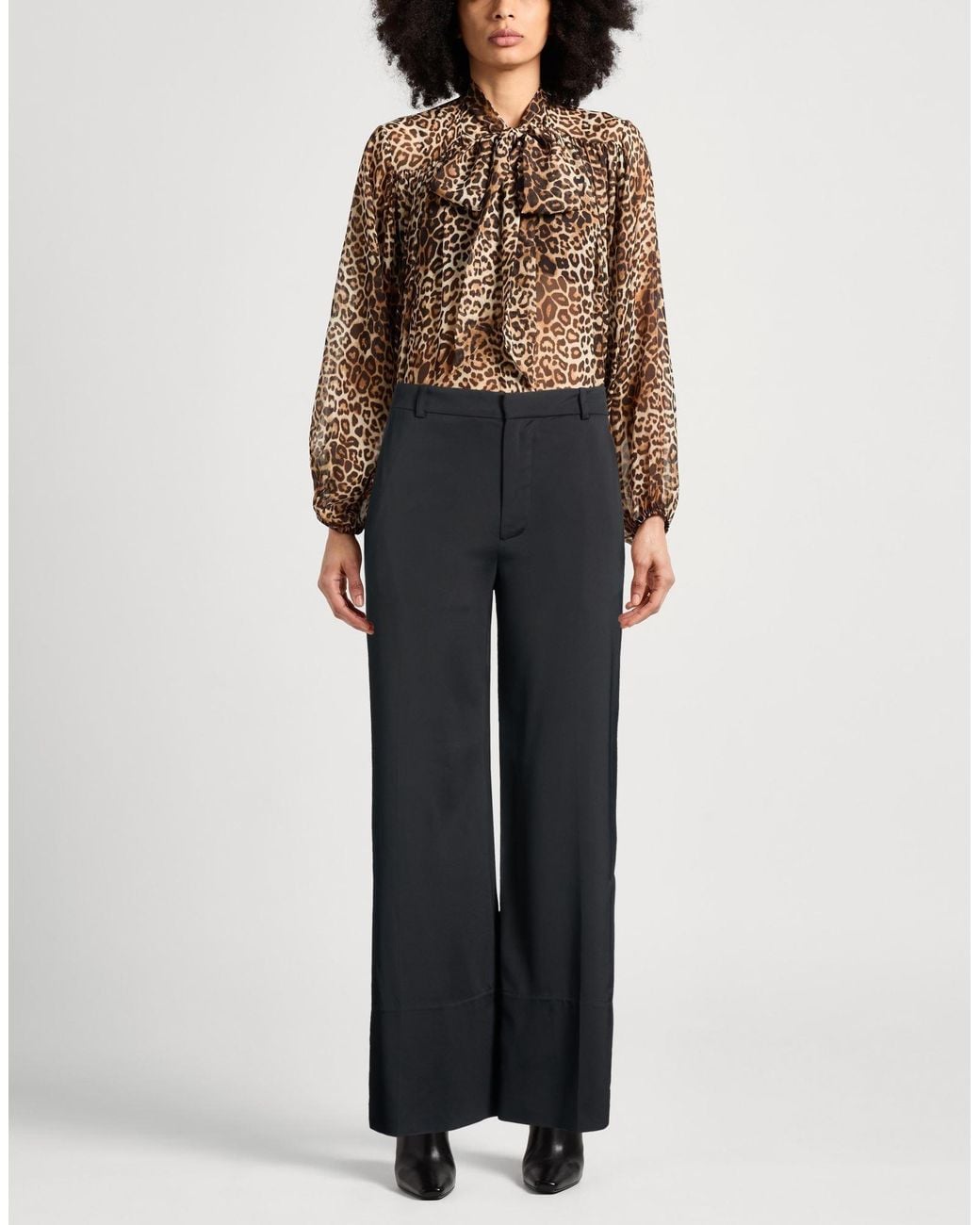 Plan C Blue Pants Viscose, Elastane