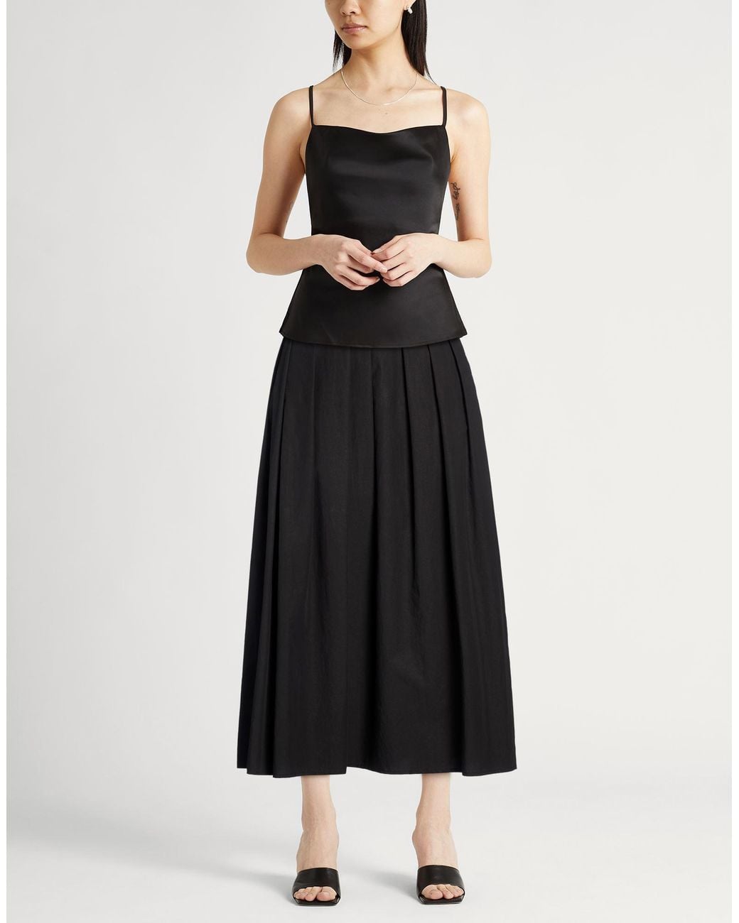 Moorer Black Maxi Skirt