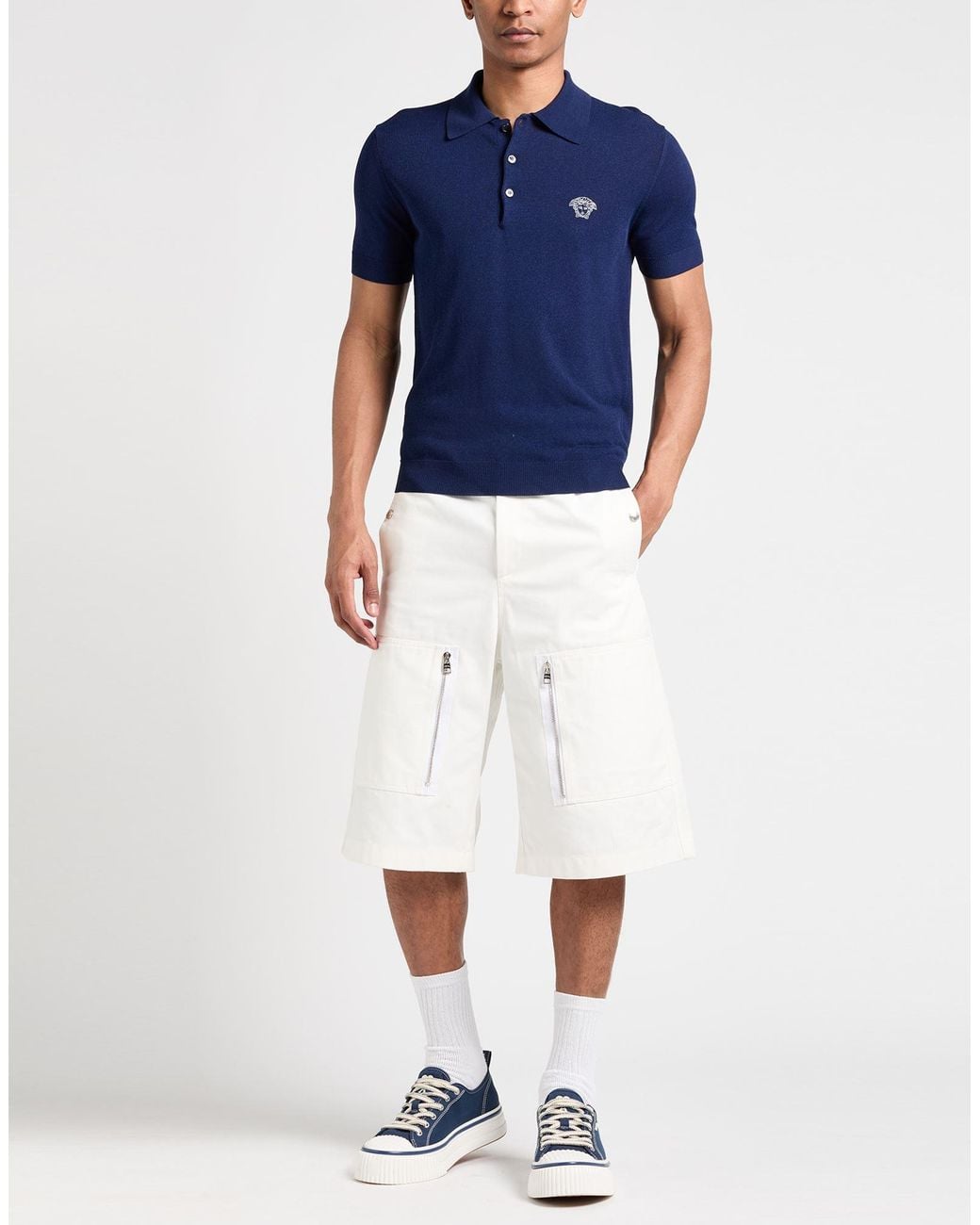 Polo Versace pour homme en coloris Blue