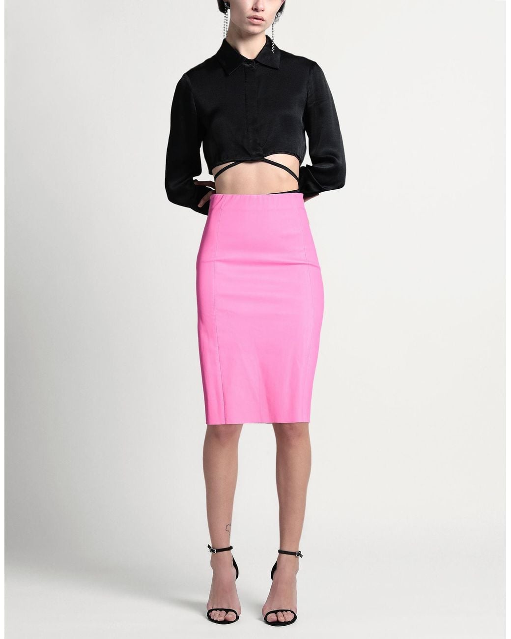 Lou Andrea Pink Midi Skirt
