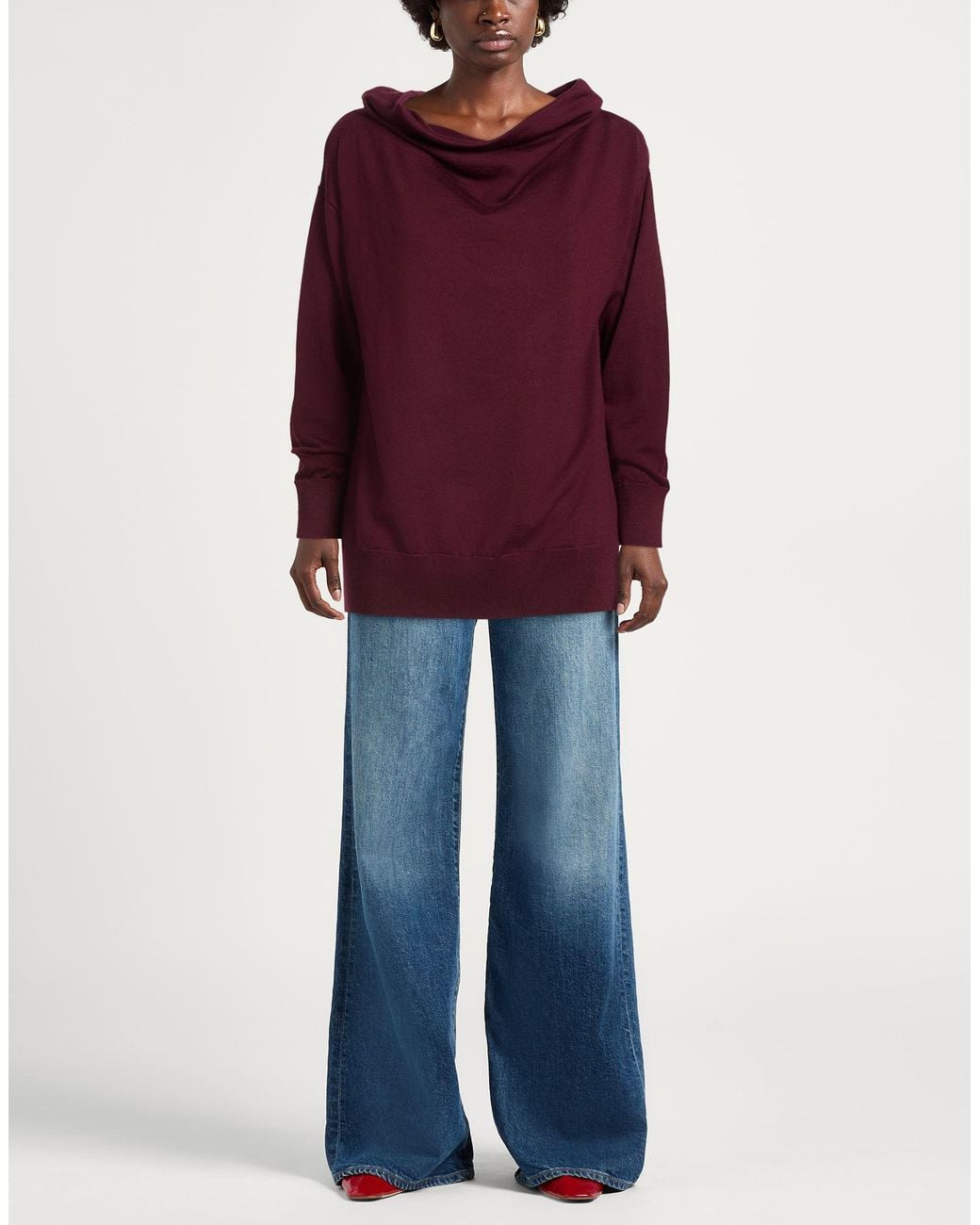 Alpha Studio Purple Sweater Merino Wool