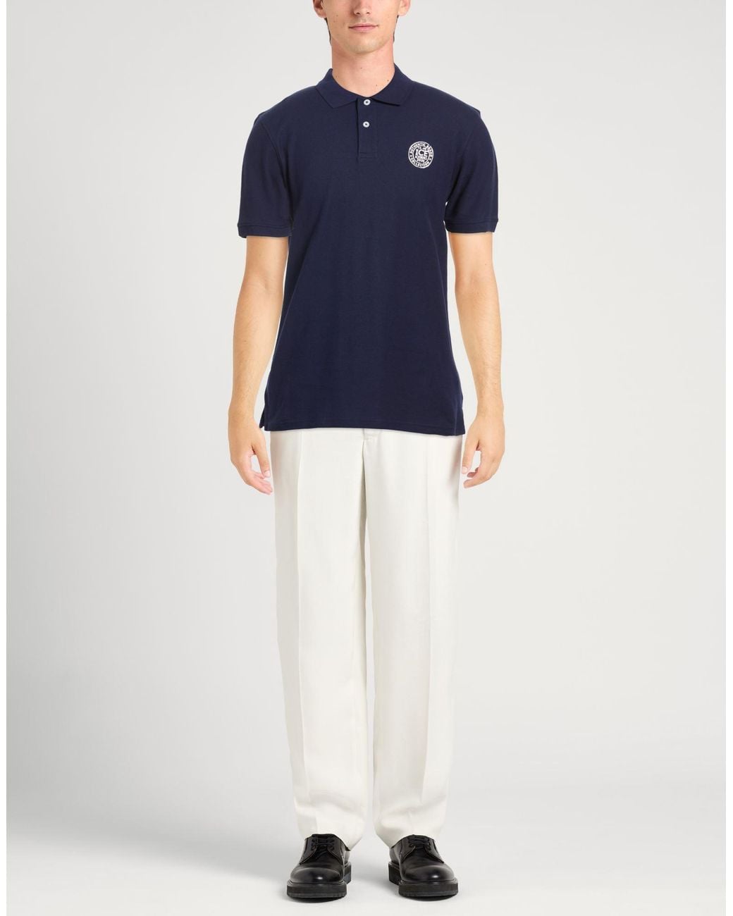 Ice Iceberg Blue Polo Shirt Cotton for men