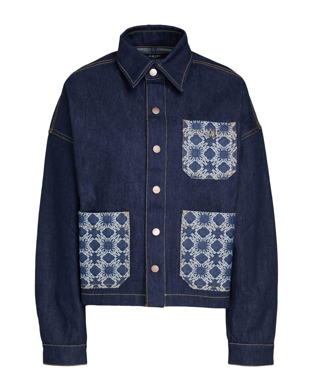 Amiri Blue Denim Outerwear Cotton