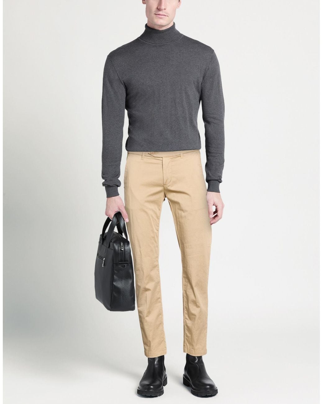 0/zero Construction Natural Camel Pants Cotton, Elastane for men