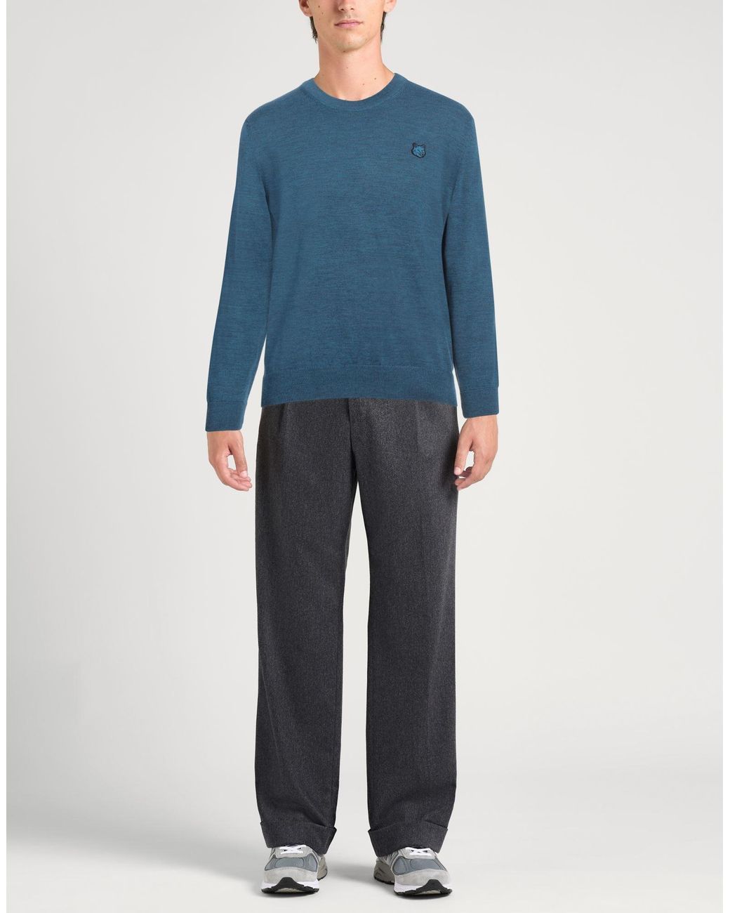 Maison Kitsuné Blue Sweater Wool for men