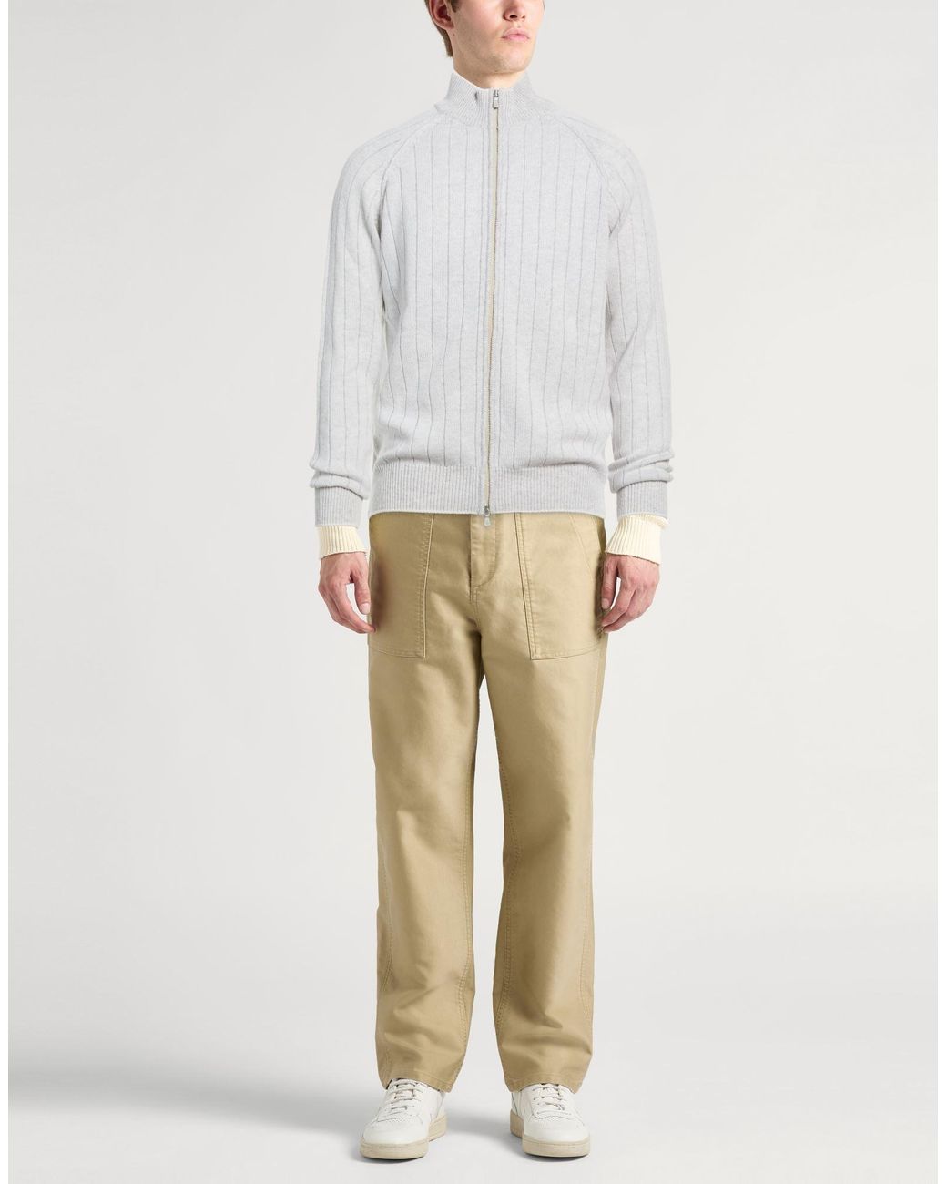 Eleventy White Light Cardigan Cashmere for men
