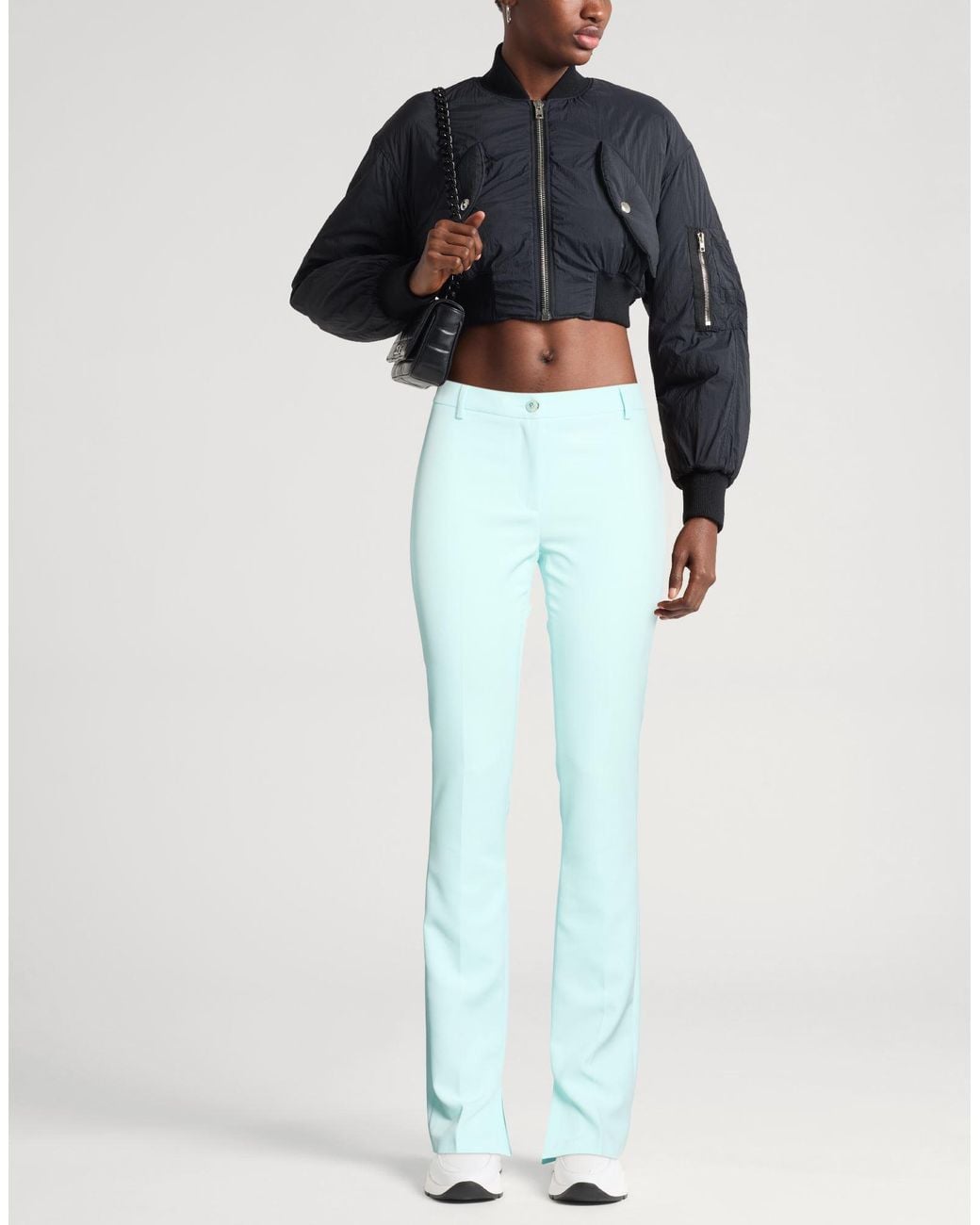 Blugirl Blumarine Blue Pants Polyester, Elastane