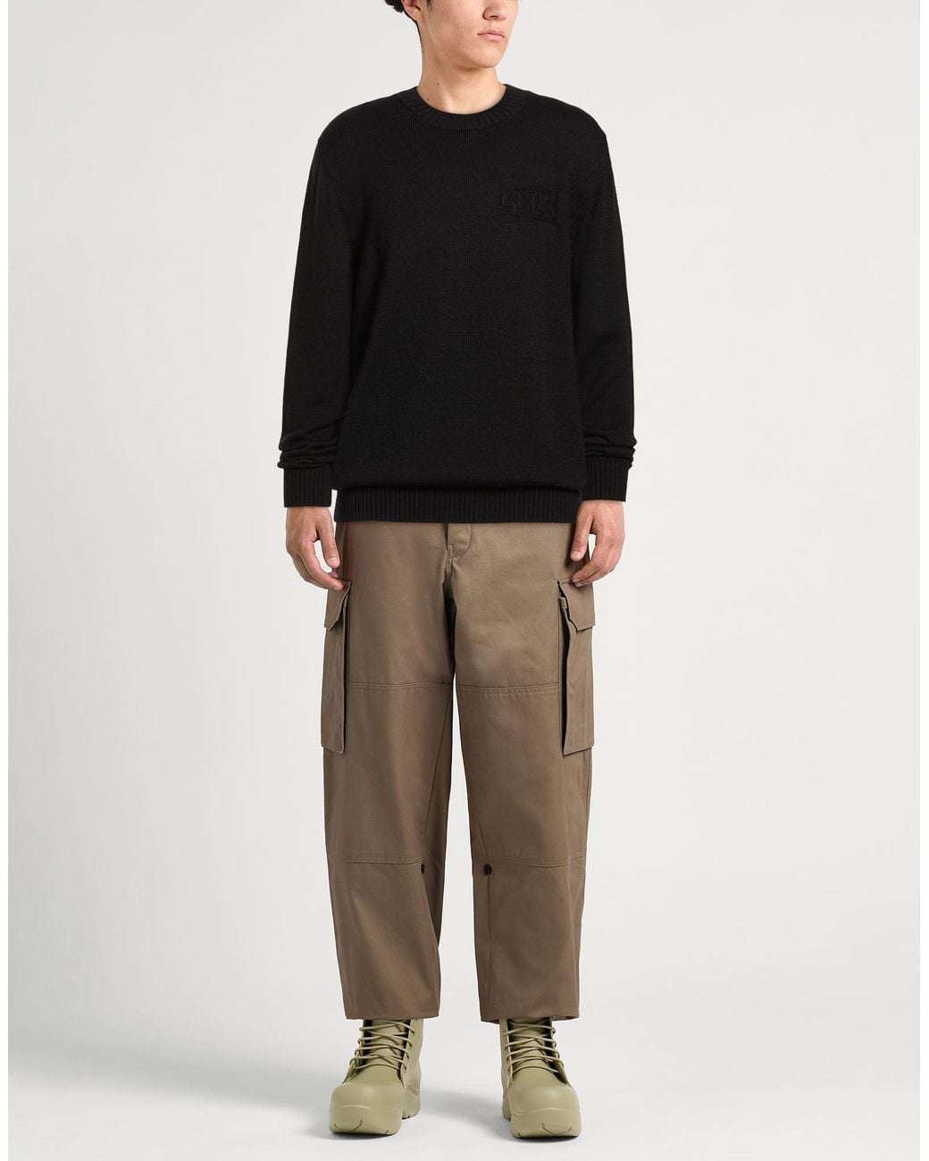Gcds Black Sweater Wool, Acrylic for men