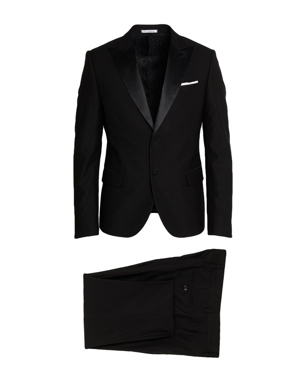 Daniele Alessandrini Black Suit Polyester, Viscose, Elastane for men