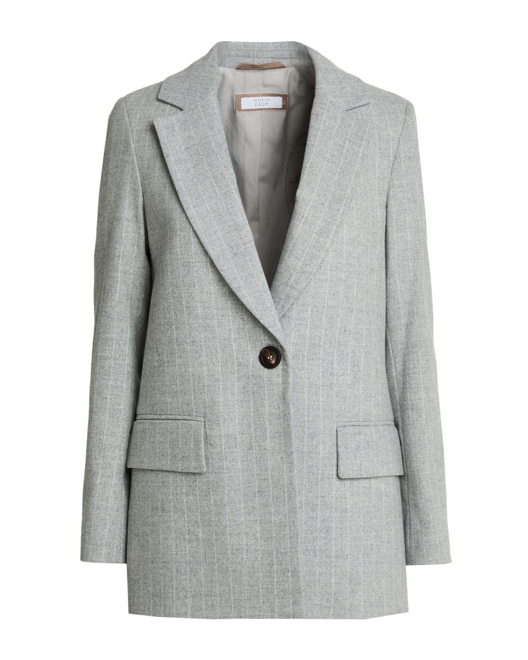 Peserico Gray Easy Blazer Wool, Polyester, Viscose, Polyamide, Elastane