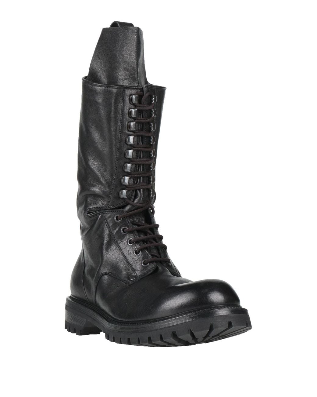 Rick Owens Black Boot Leather for men