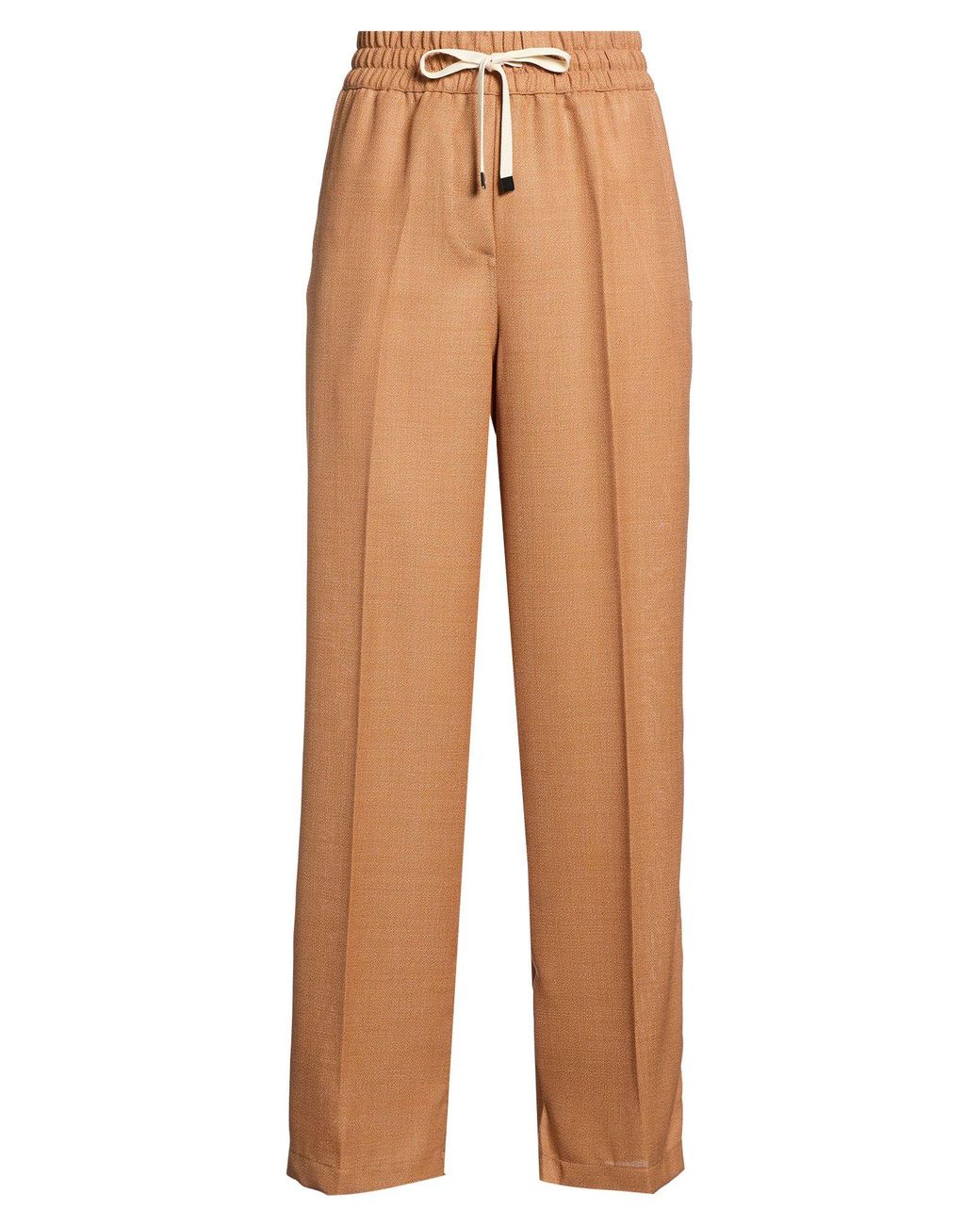 Brian Dales Natural Camel Pants Wool