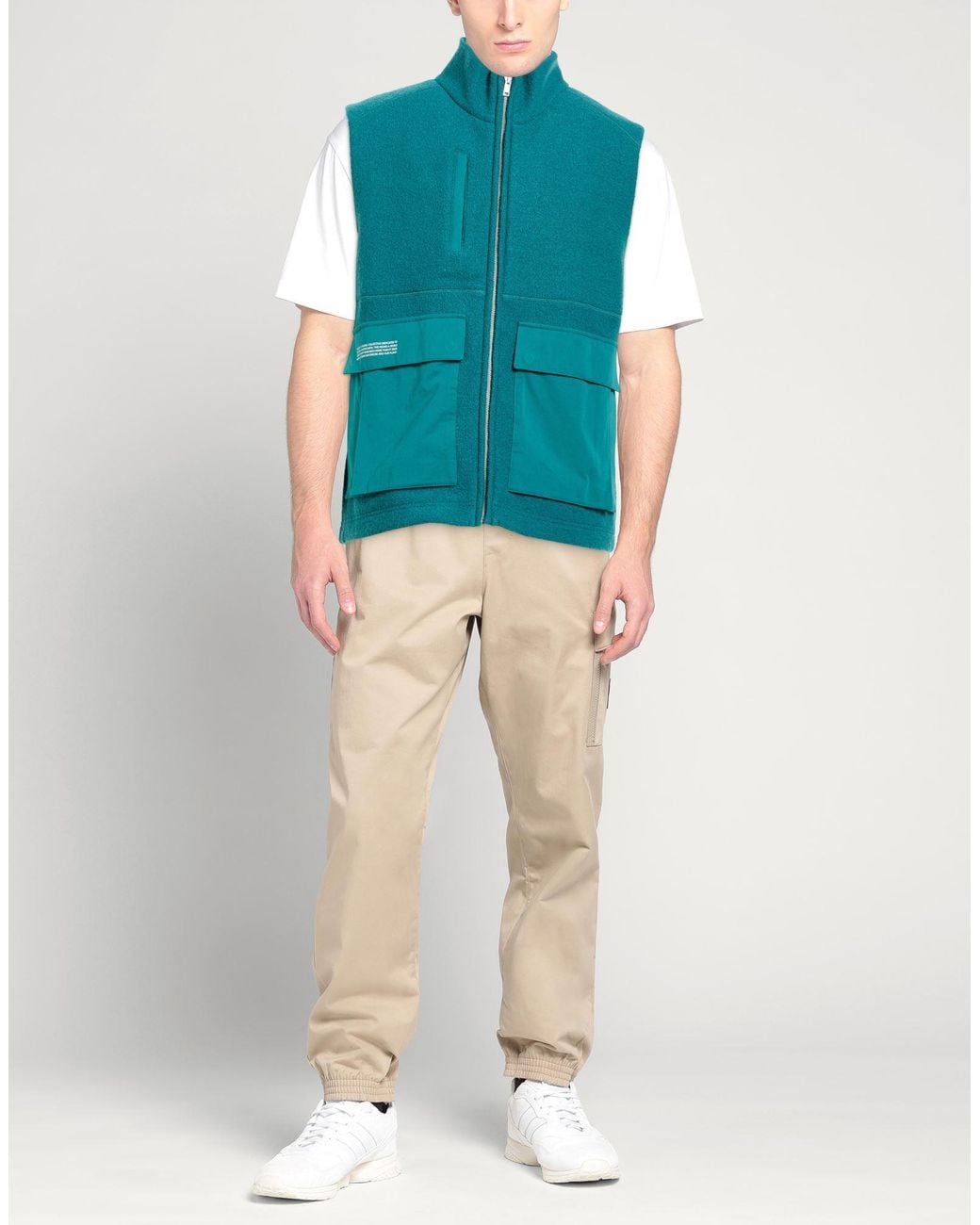 PANGAIA Blue Vest Wool for men