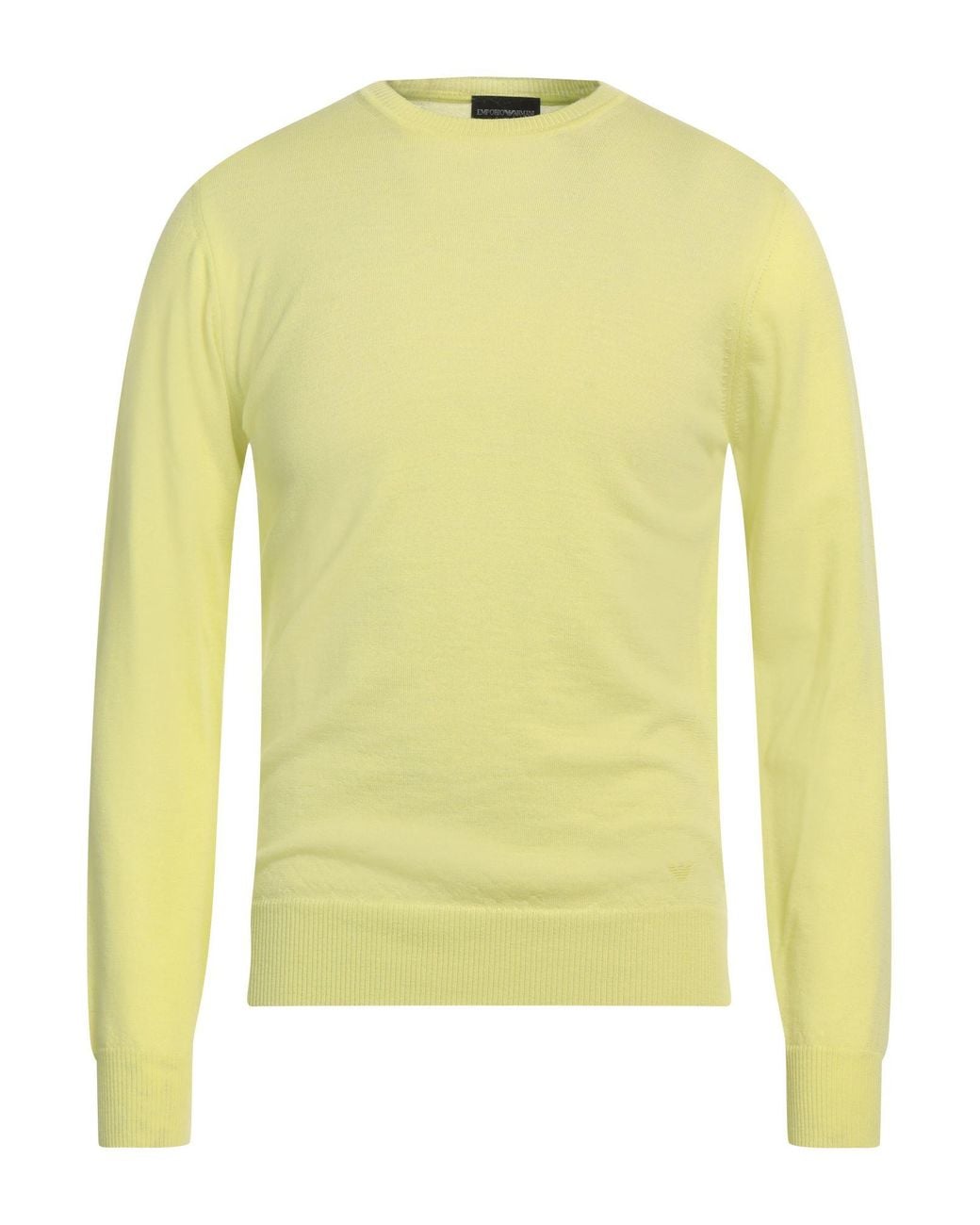 Emporio Armani Yellow Sweater Virgin Wool for men