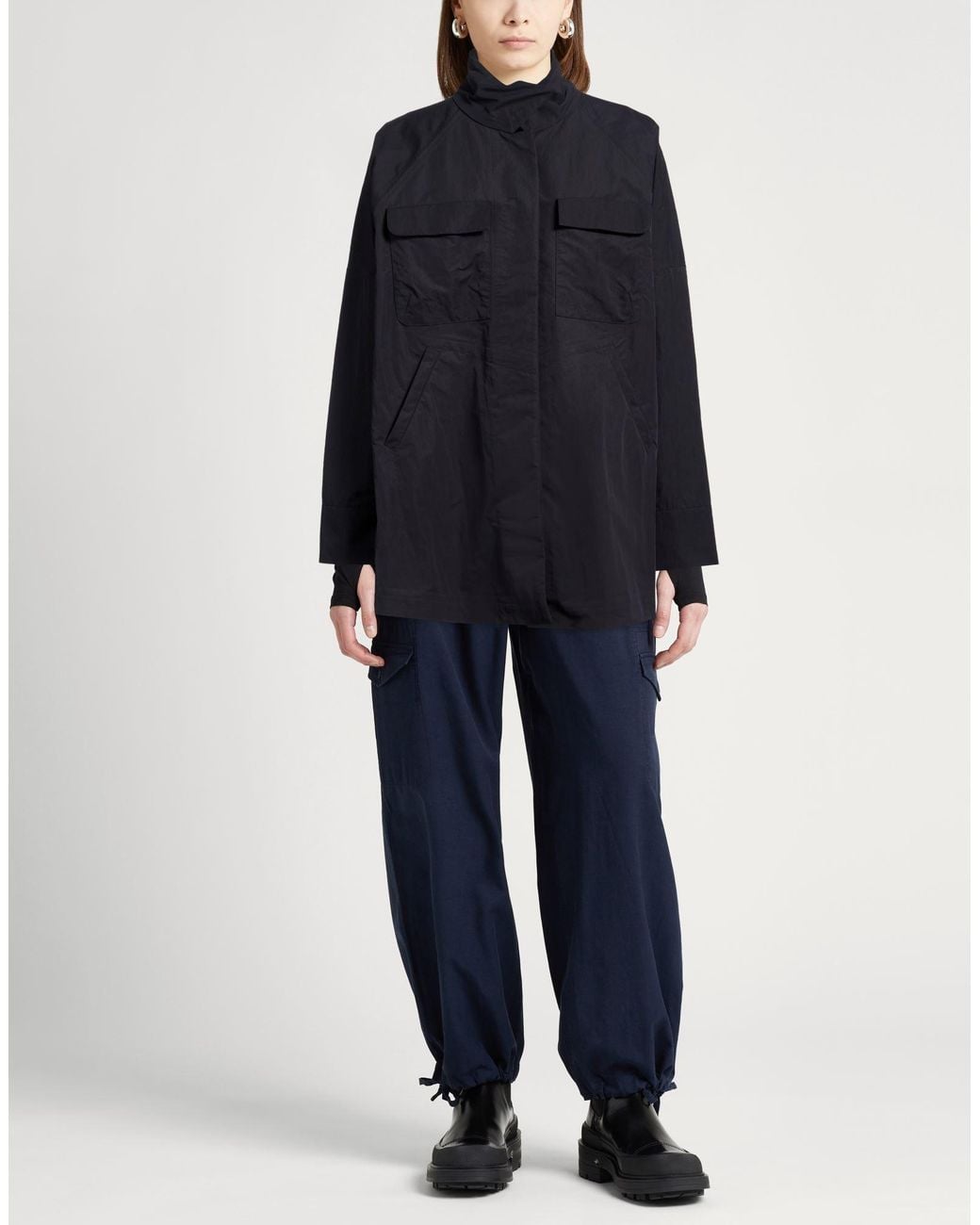 Nike Blue Overcoat & Trench Coat