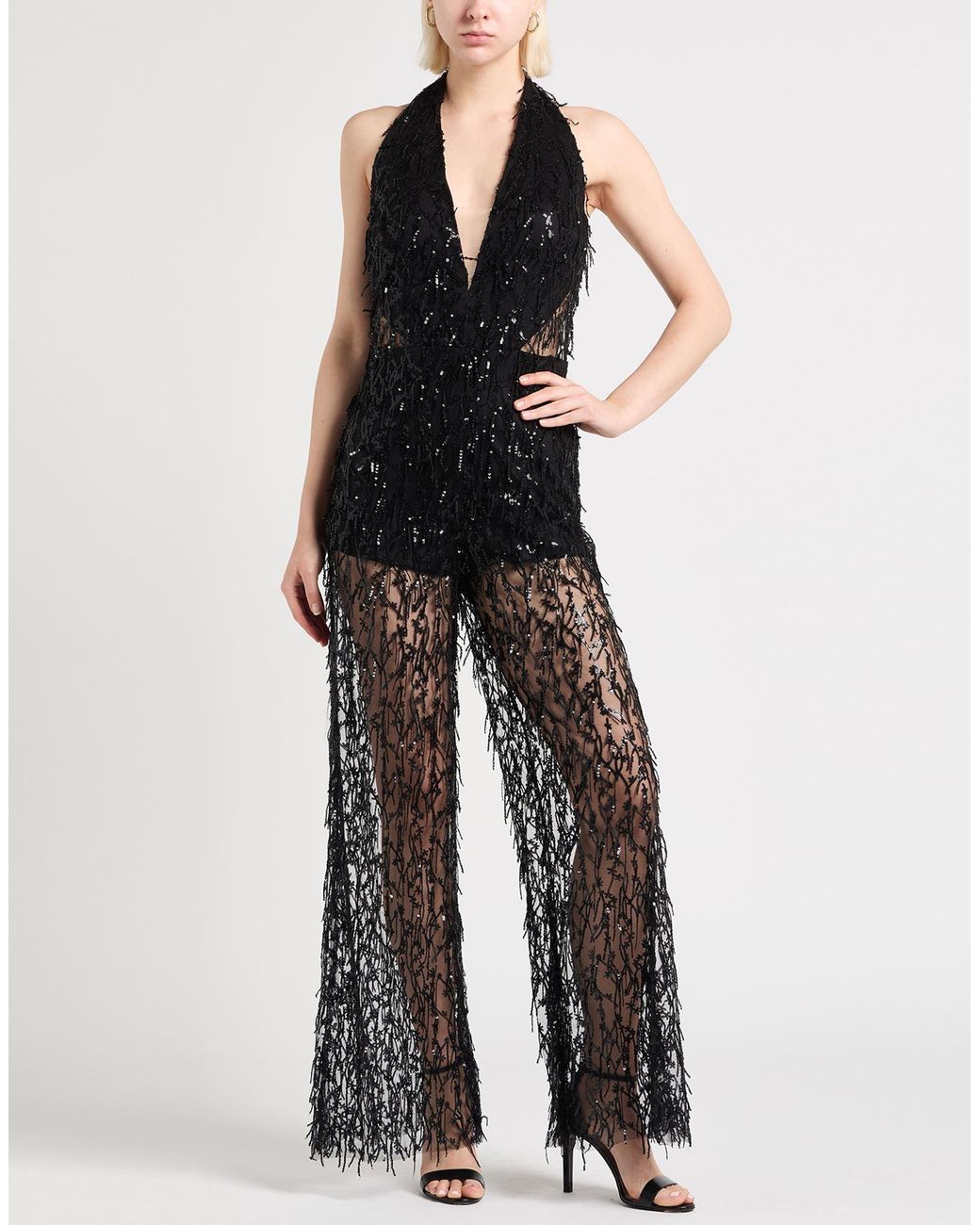 CAROL RUIZ COUTURE Black Jumpsuit Polyester