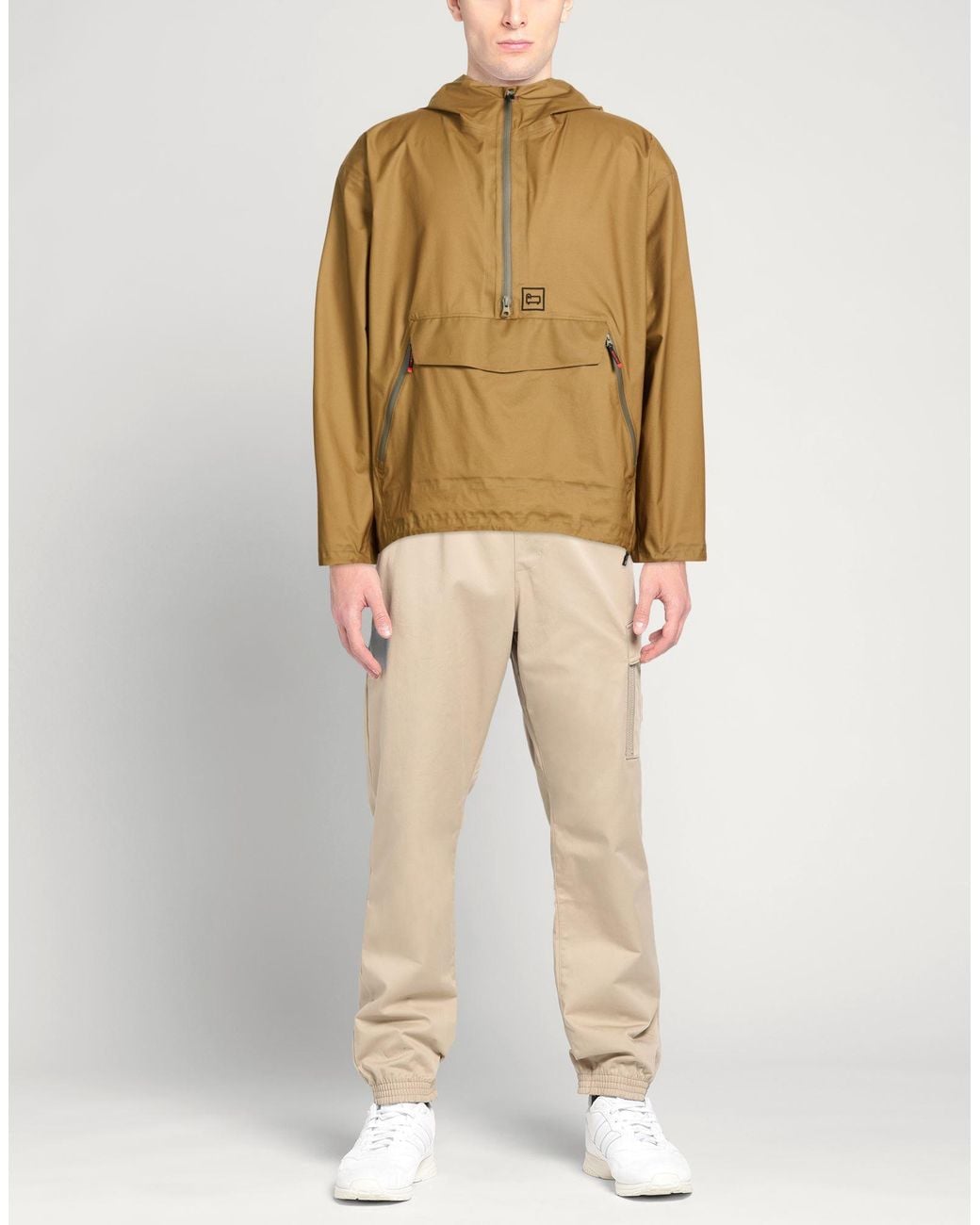 Woolrich Natural Khaki Jacket Polyamide for men
