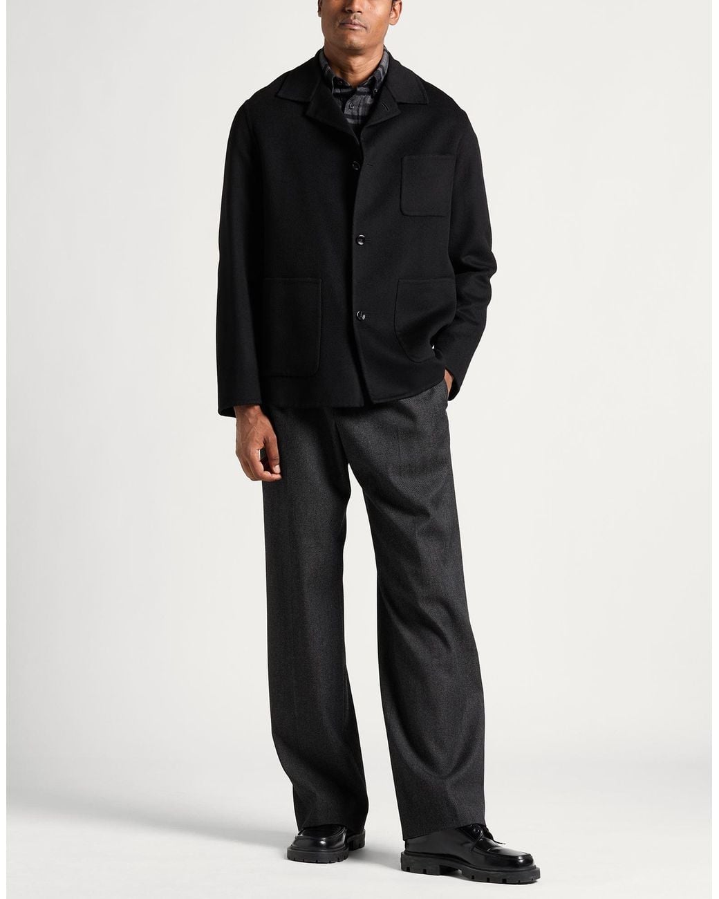 Lardini Black Jacket Virgin Wool for men