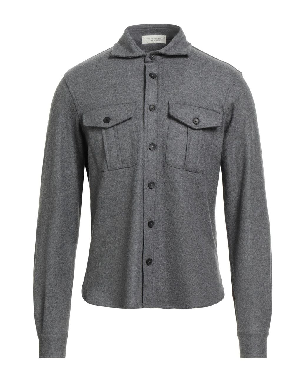 FILIPPO DE LAURENTIIS Gray Shirt Merino Wool for men