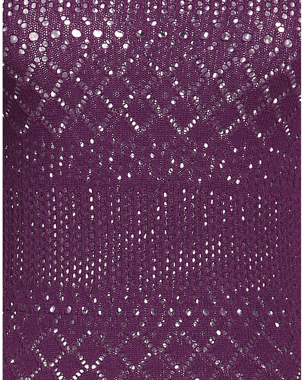 Babylon Purple Turtleneck Viscose, Polyester
