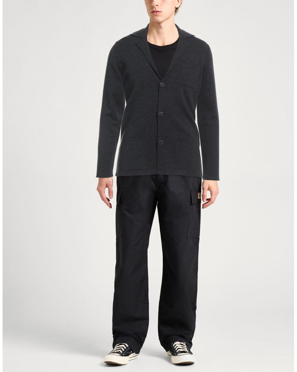 Cardigan Alpha Studio pour homme en coloris Black