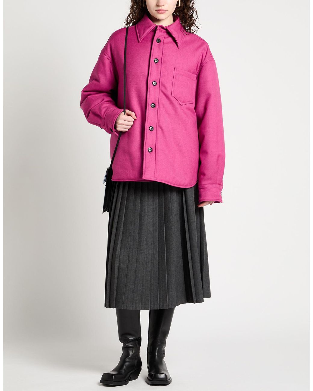 Marni Pink Mauve Jacket Virgin Wool