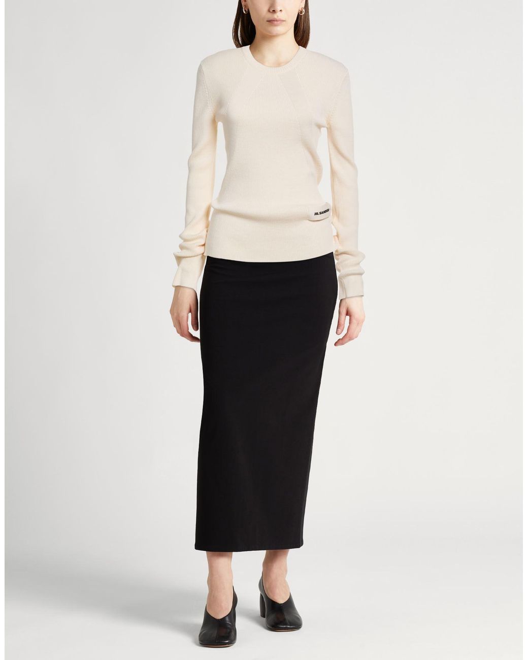 Jil Sander White Sweaters