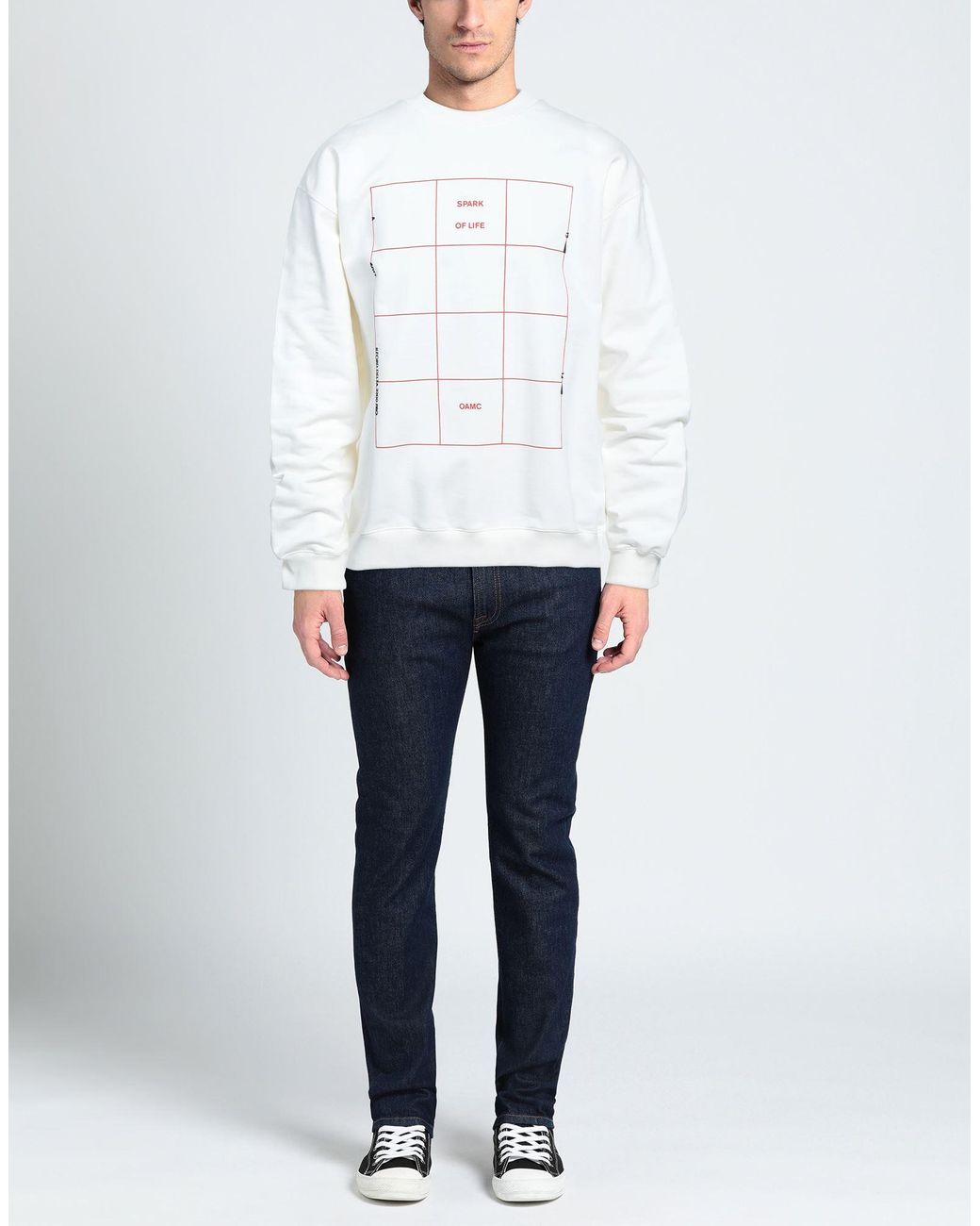 OAMC White Sweatshirt Cotton, Elastane for men