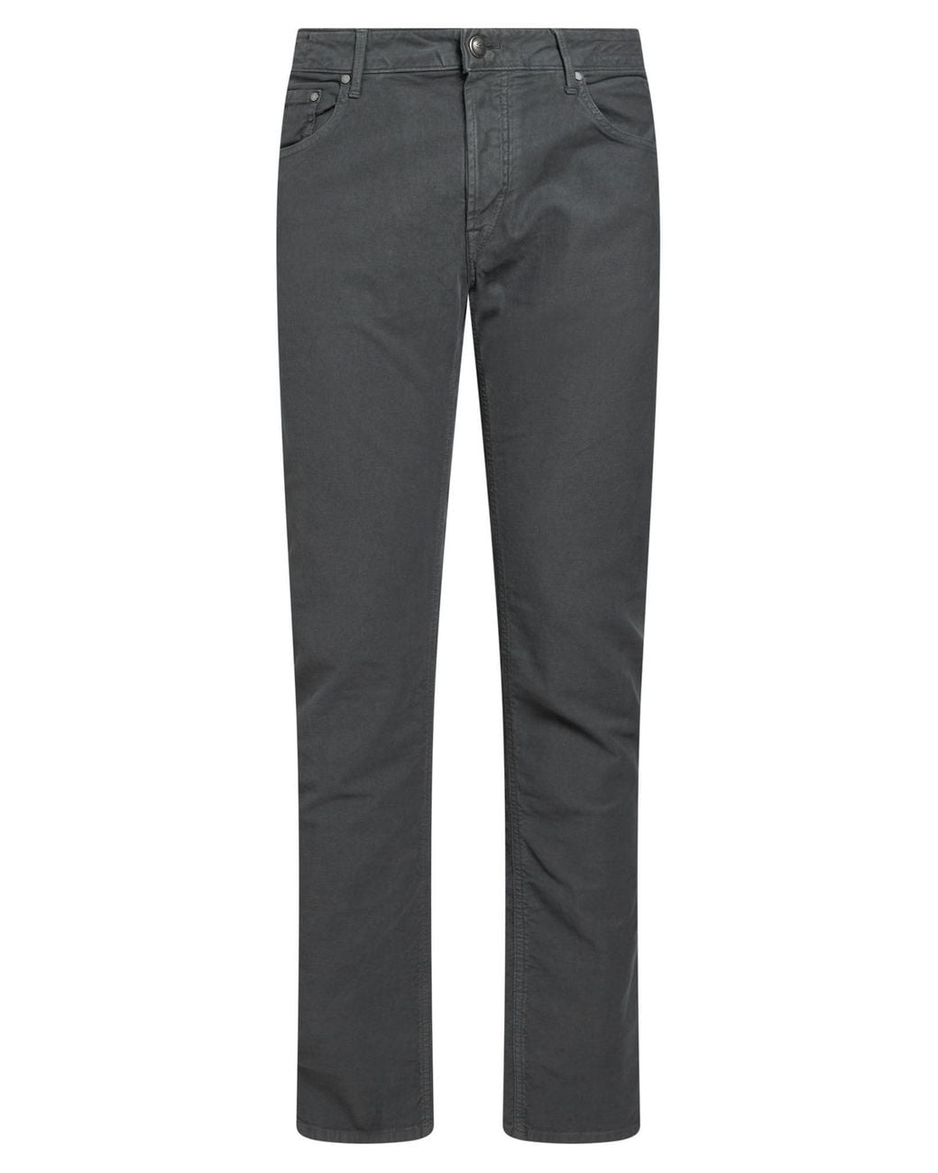 Hand Picked Gray Pants Cotton, Elastane for men
