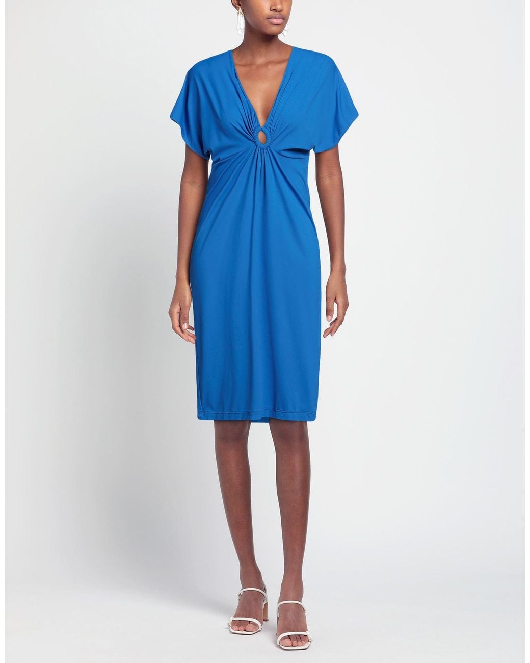 Fisico Blue Midi Dress Polyamide, Elastane
