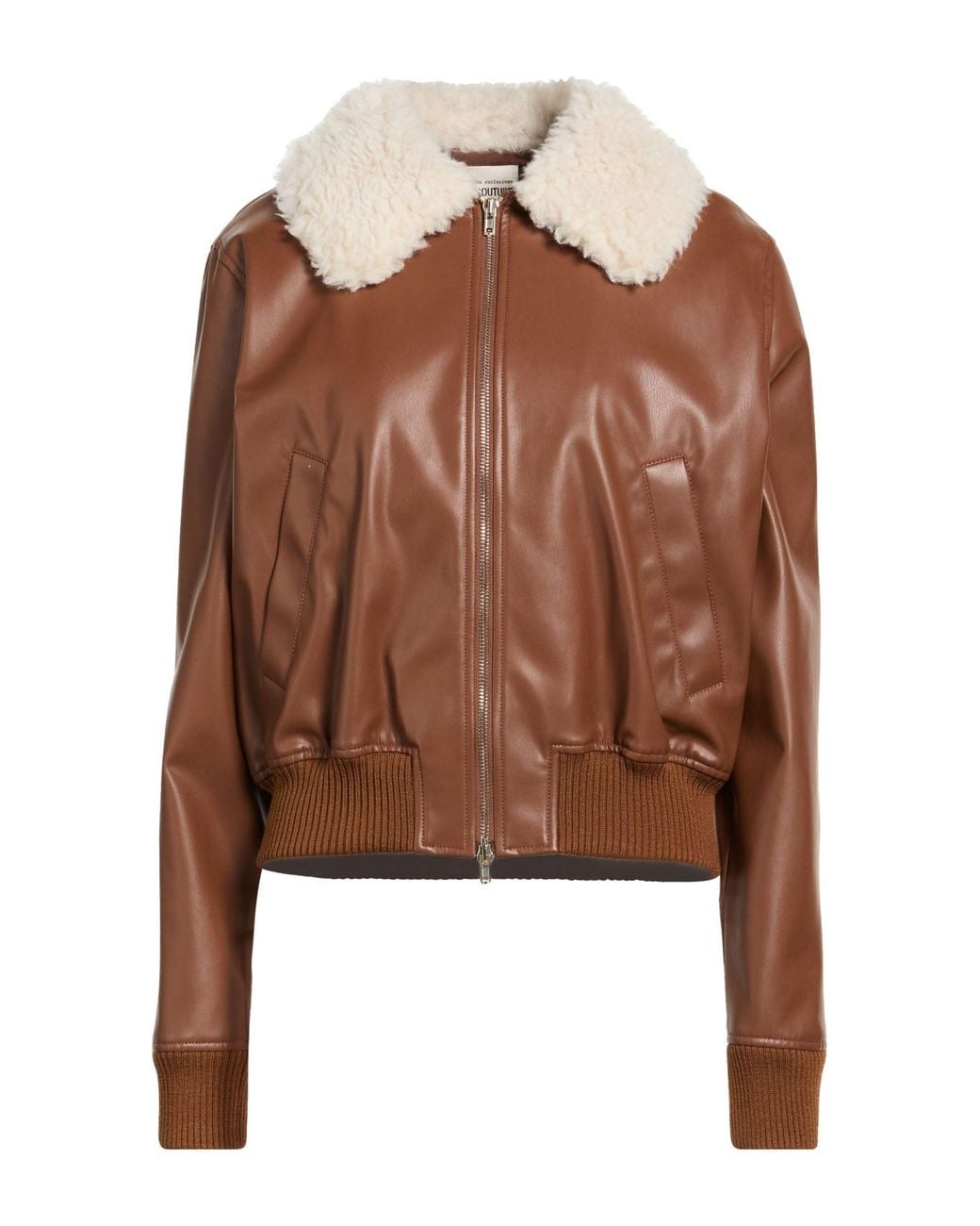Semicouture Brown Jacket Polyurethane, Polyester