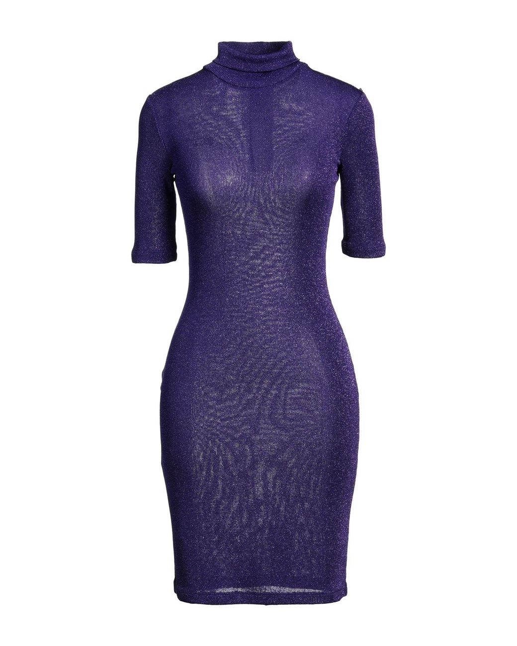 Sportmax Blue Mini Dress Viscose, Metallic Fiber, Polyamide